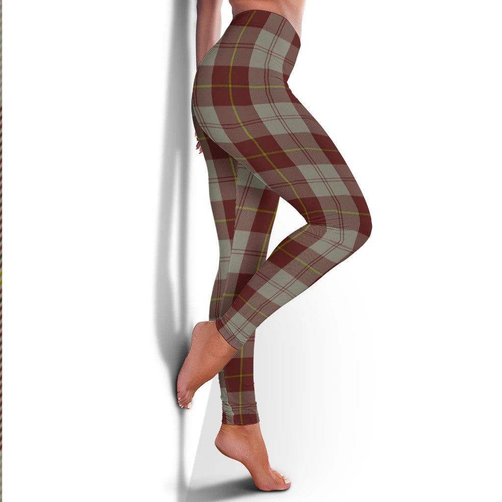 Cunningham Burgundy Dancers Tartan Plaid Legging