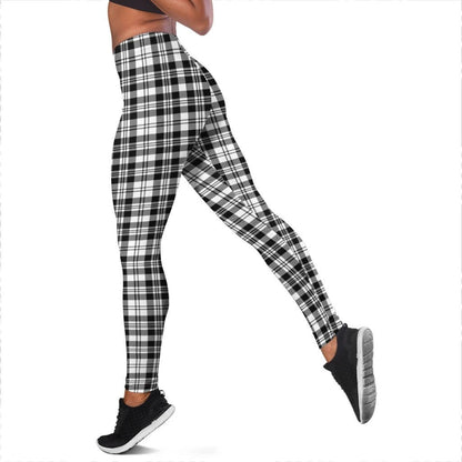 Scott Black & White Modern Tartan Plaid Legging