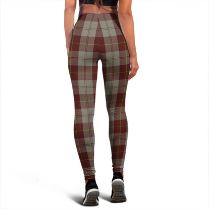 Cunningham Burgundy Dancers Tartan Plaid Legging