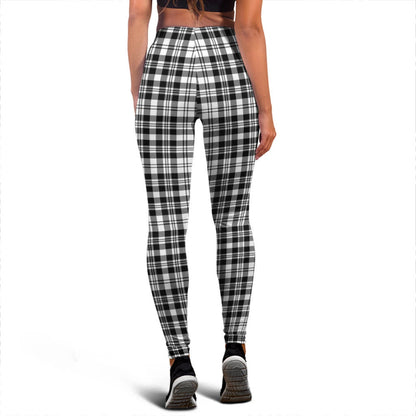 Scott Black & White Modern Tartan Plaid Legging