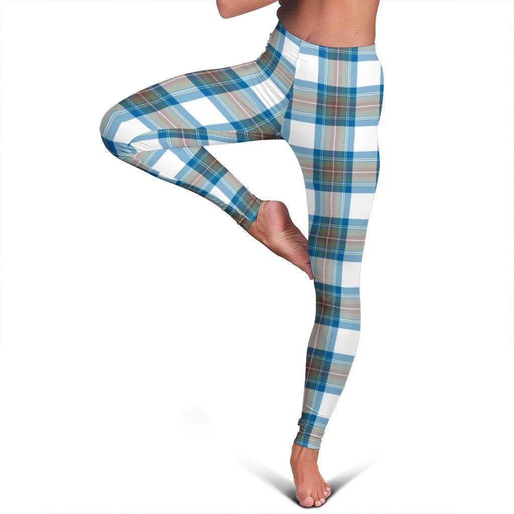 Stewart Muted Blue Tartan Plaid Legging