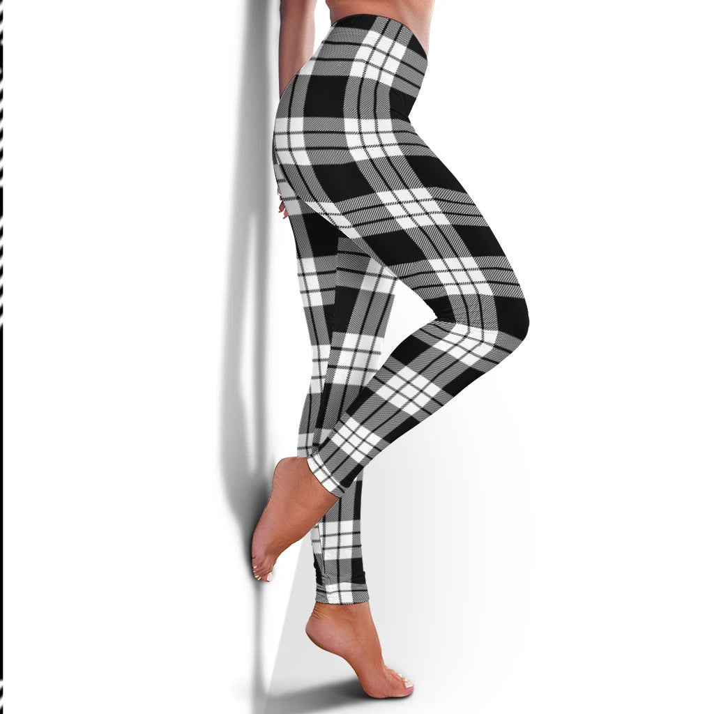 MacFarlane Black & White Tartan Plaid Legging