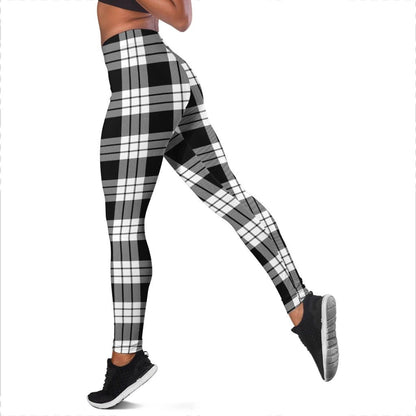 MacFarlane Black & White Tartan Plaid Legging