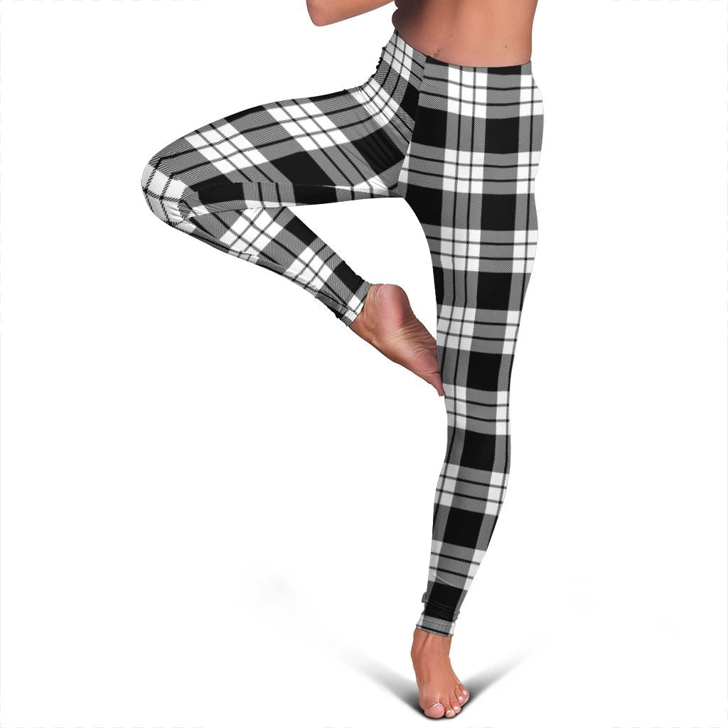 MacFarlane Black & White Tartan Plaid Legging