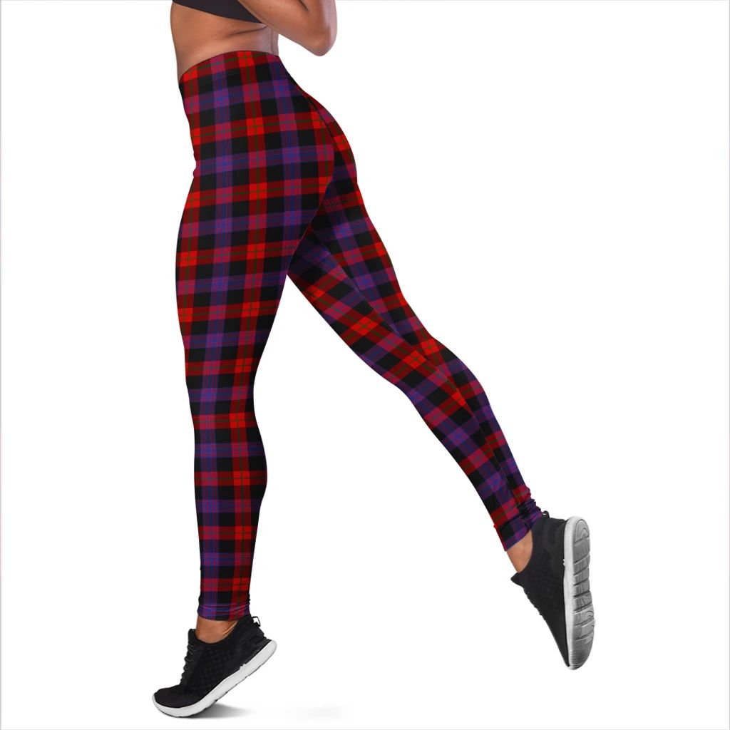 Brown Modern Tartan Plaid Legging