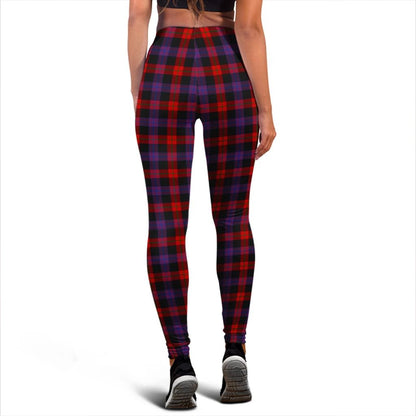 Brown Modern Tartan Plaid Legging