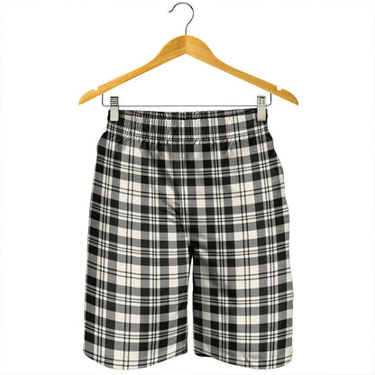 Scott Black & White Ancient Tartan Plaid Men's Shorts