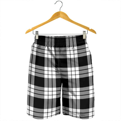 MacFarlane Black & White Tartan Plaid Men's Shorts