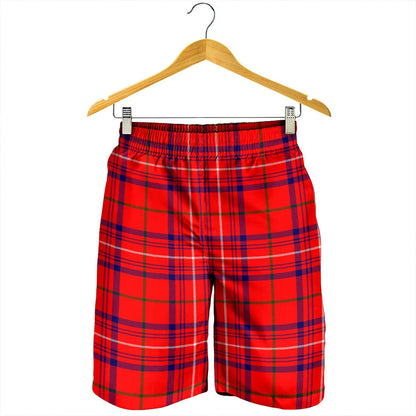 Rose Modern Tartan Plaid Men's Shorts