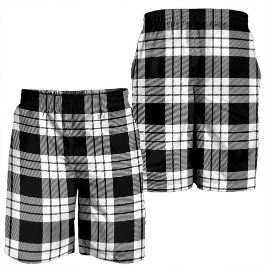 MacFarlane Black & White Tartan Plaid Men's Shorts