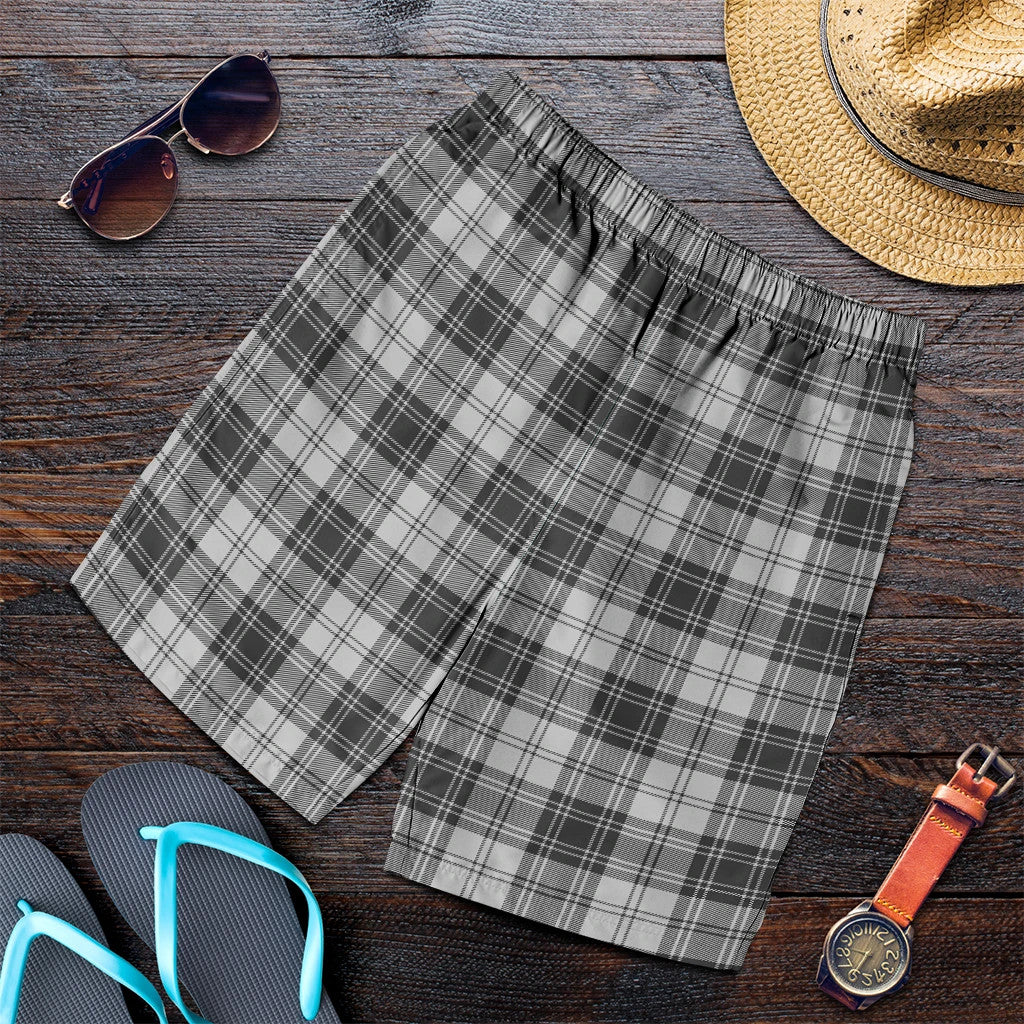 Douglas Grey Modern Tartan Plaid Men's Shorts