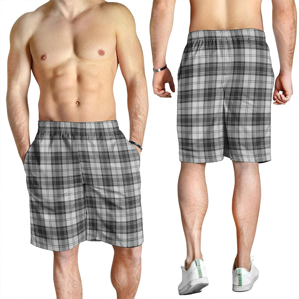 Douglas Grey Modern Tartan Plaid Men's Shorts