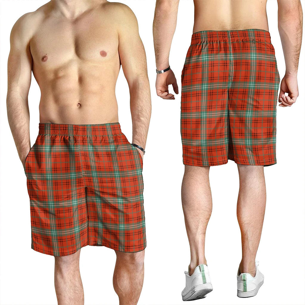 Morrison Red Ancient Tartan Plaid Men's Shorts