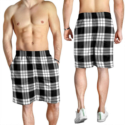 MacFarlane Black & White Tartan Plaid Men's Shorts