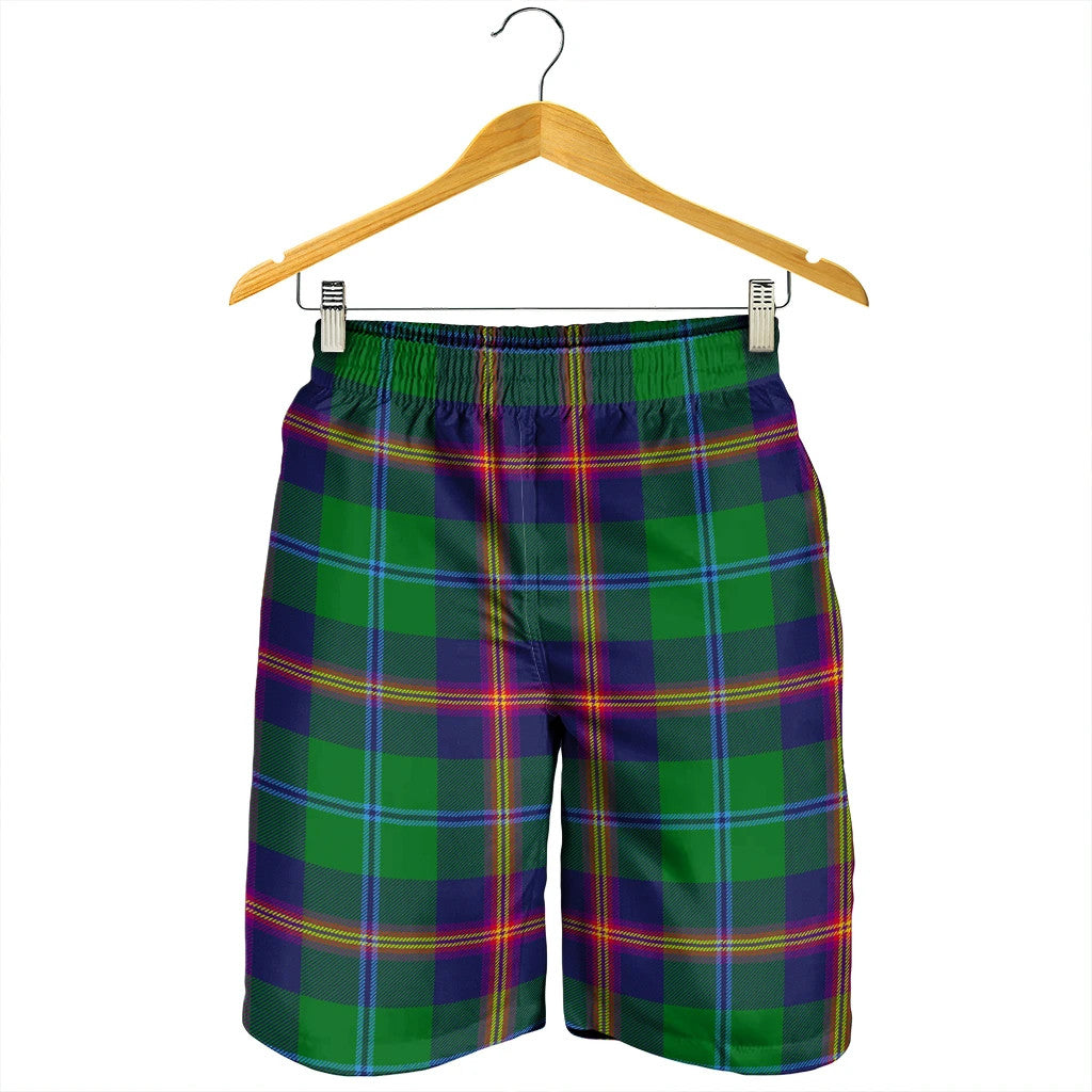 Young Modern Tartan Plaid Men's Shorts