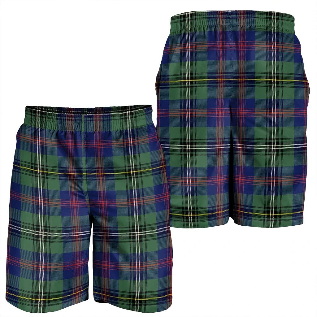 Wood Modern Tartan Plaid Men's Shorts