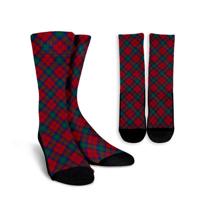 Lindsay Modern Tartan Plaid Crew Socks