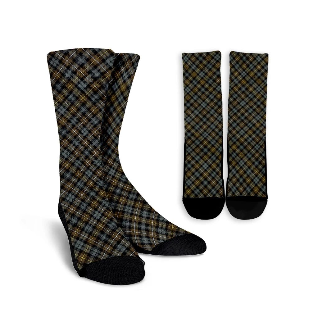 Campbell Argyll Weathered Tartan Plaid Crew Socks