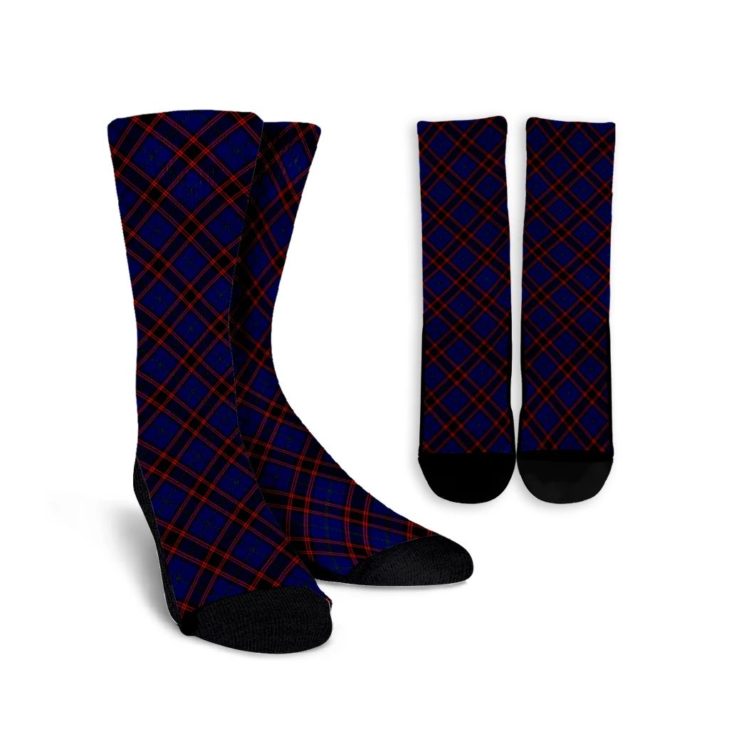 Home Modern Tartan Plaid Crew Socks