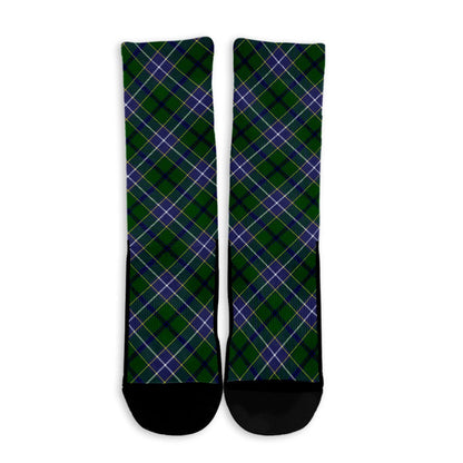 Wishart Hunting Modern Tartan Plaid Crew Socks