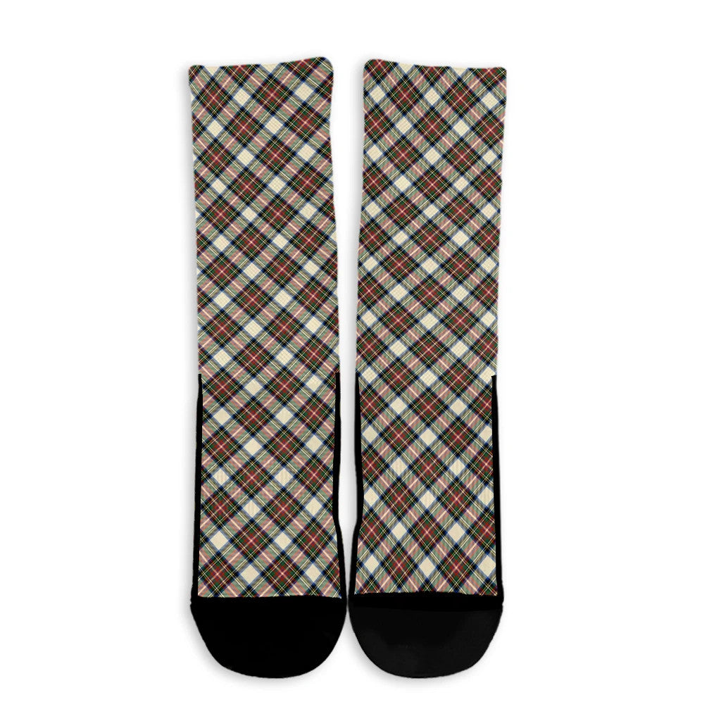 Stewart Dress Ancient Tartan Plaid Crew Socks