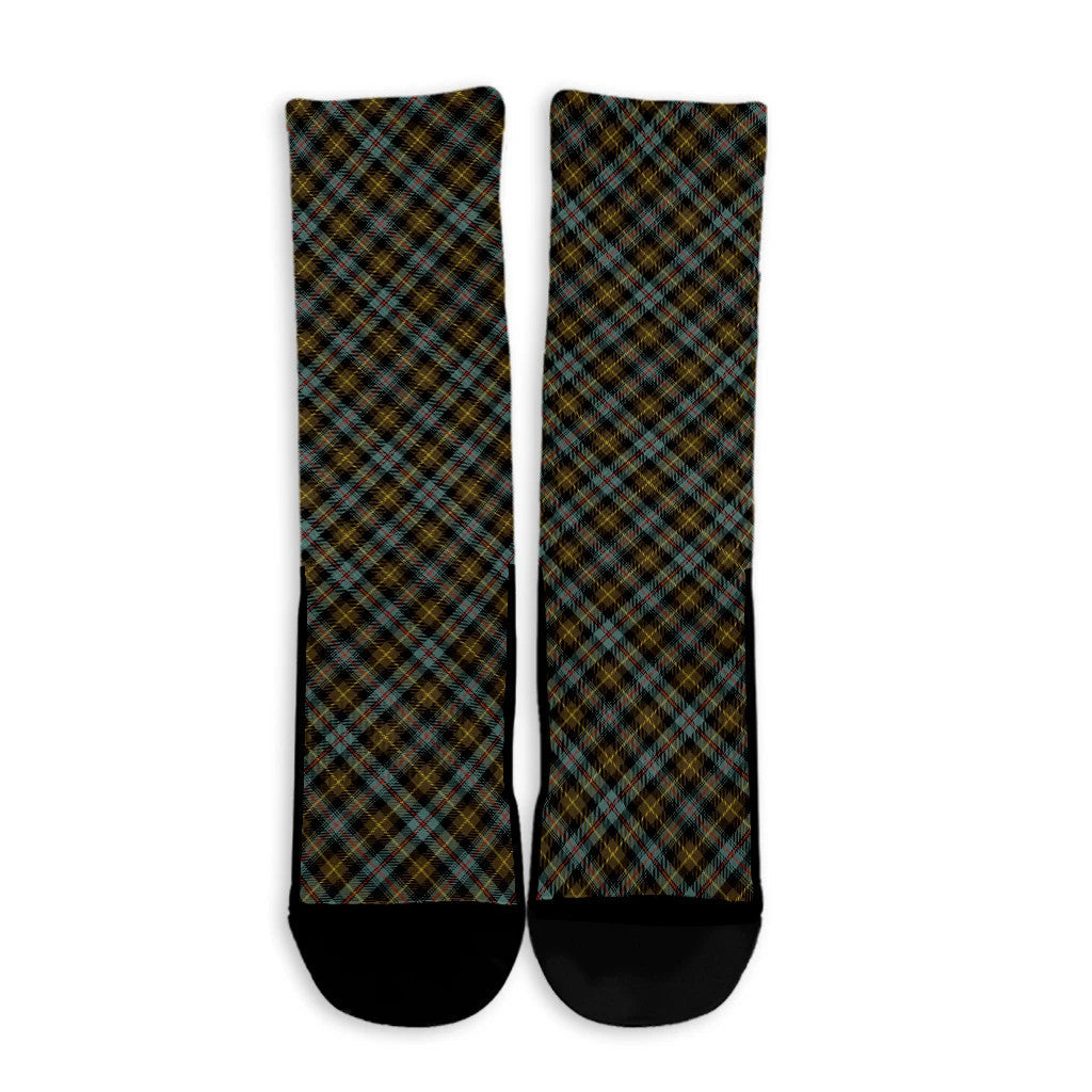 Farquharson Weathered Tartan Plaid Crew Socks