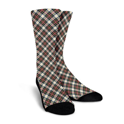 Stewart Dress Ancient Tartan Plaid Crew Socks