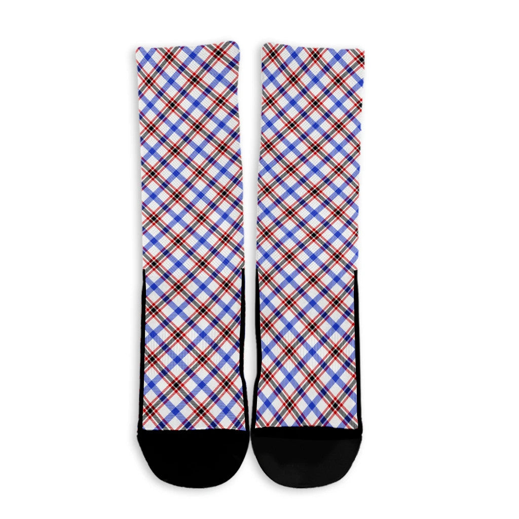 Boswell Modern Tartan Plaid Crew Socks