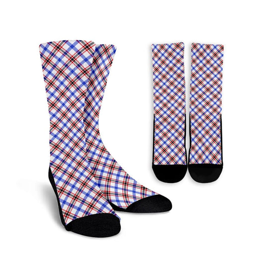 Boswell Modern Tartan Plaid Crew Socks