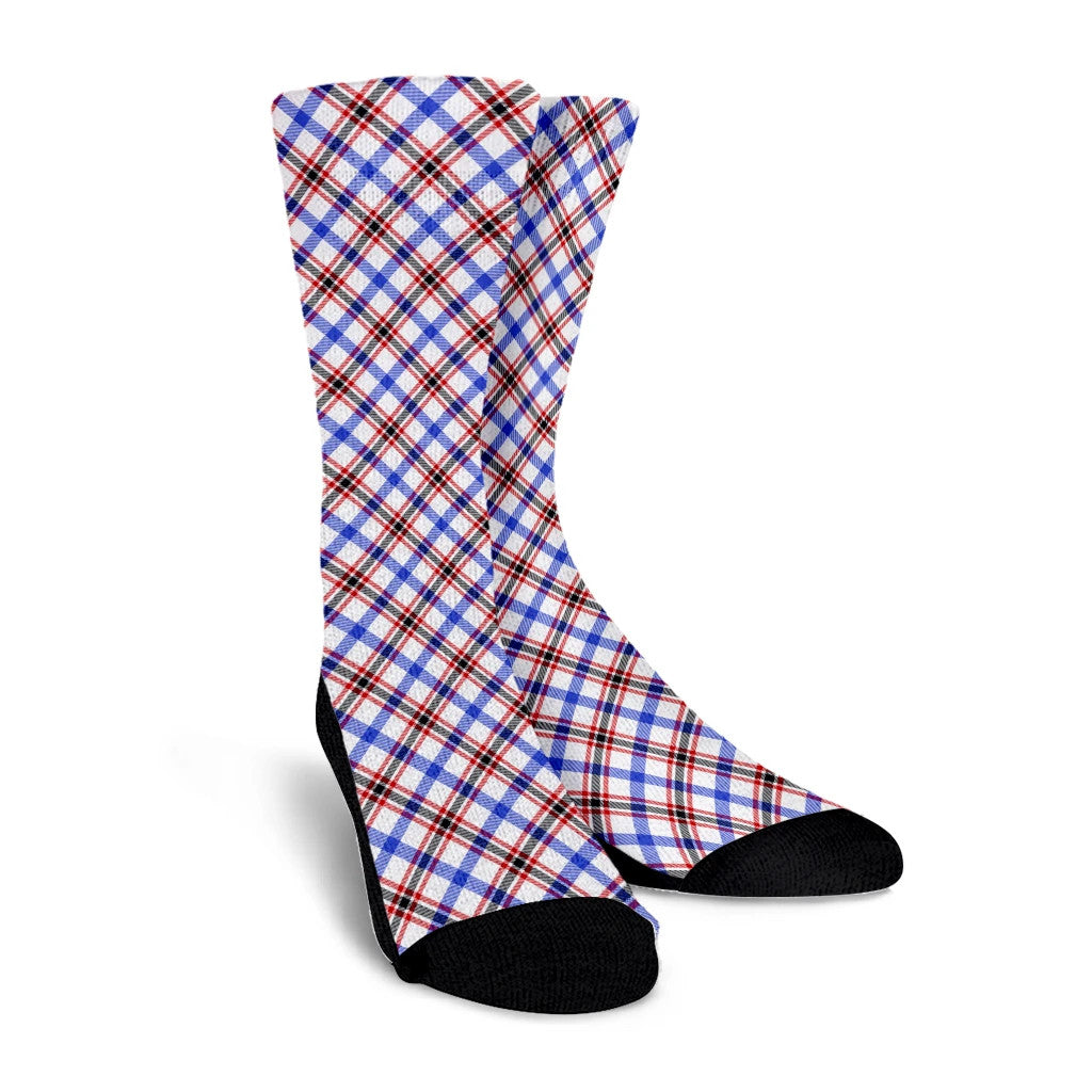 Boswell Modern Tartan Plaid Crew Socks