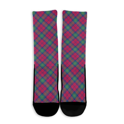 Lindsay Ancient Tartan Plaid Crew Socks