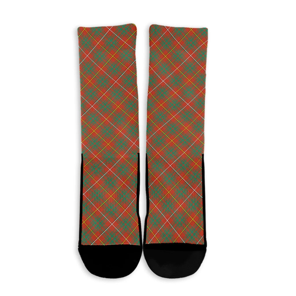 Bruce Ancient Tartan Plaid Crew Socks