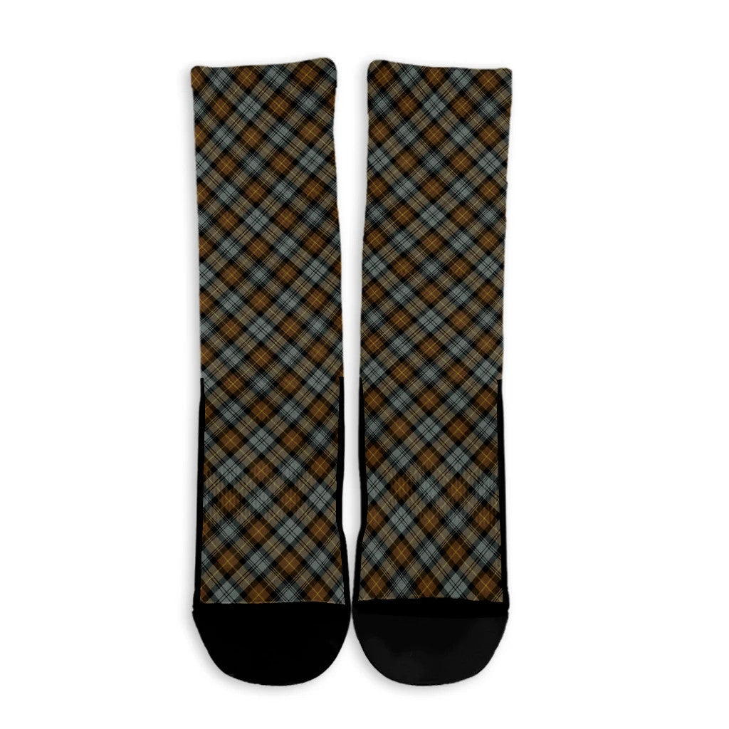 Gordon Weathered Tartan Plaid Crew Socks