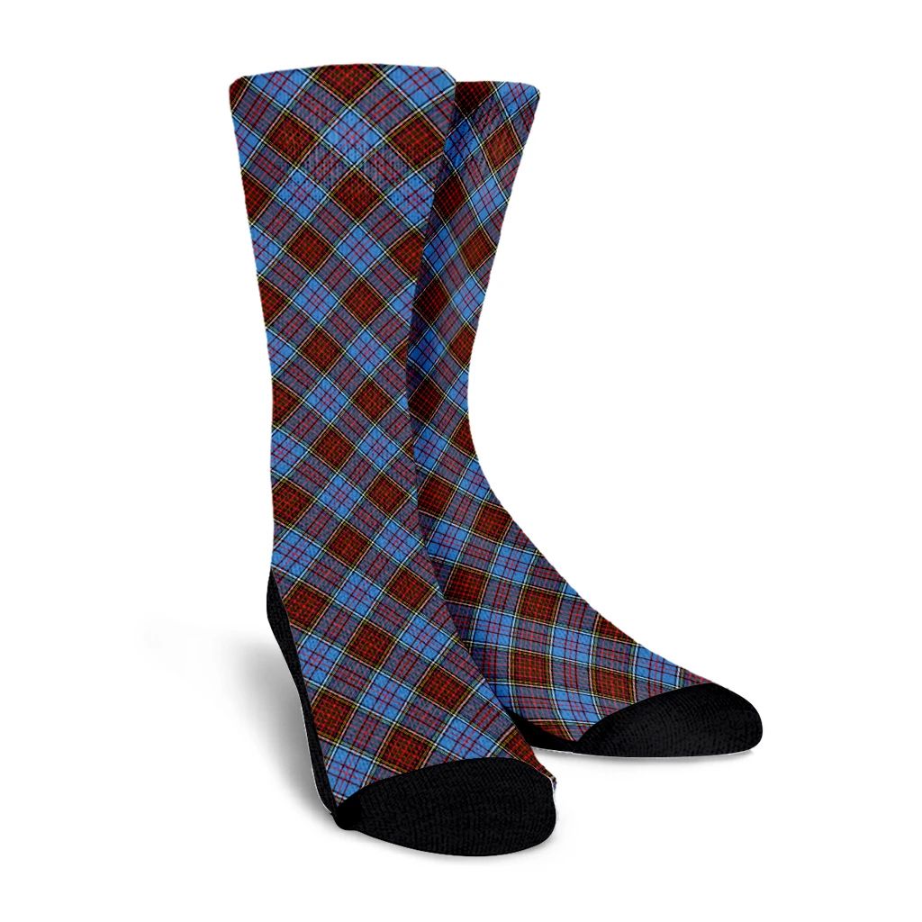 Anderson Modern Tartan Plaid Crew Socks