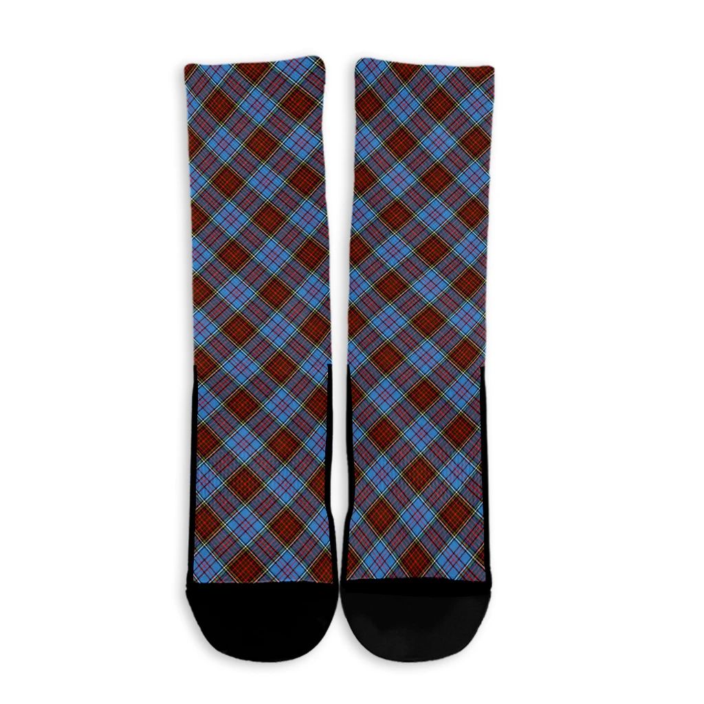 Anderson Modern Tartan Plaid Crew Socks