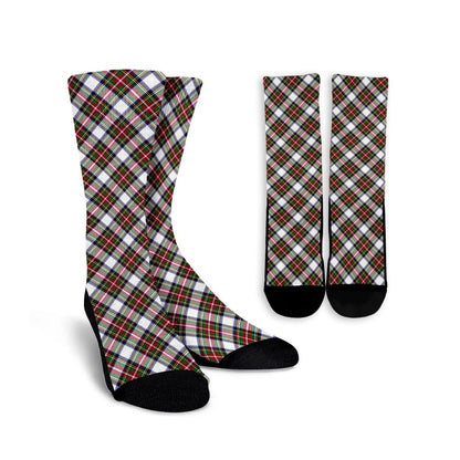 Stewart Dress Modern Tartan Plaid Crew Socks