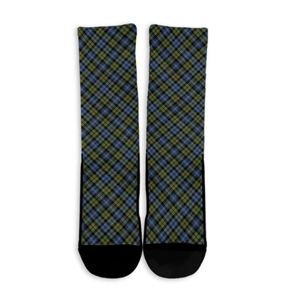 Campbell Faded Tartan Plaid Crew Socks