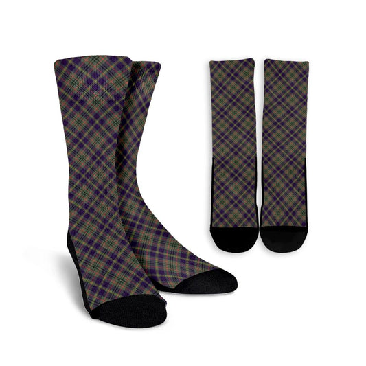 Taylor Weathered Tartan Plaid Crew Socks