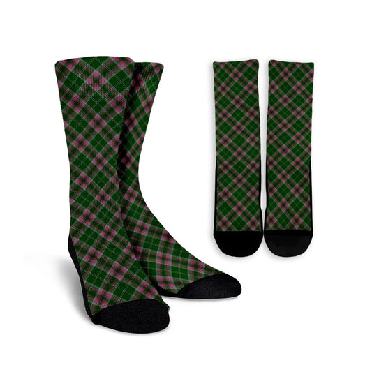 Gray Hunting Tartan Plaid Crew Socks