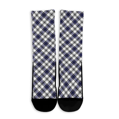 Hannay Modern Tartan Plaid Crew Socks