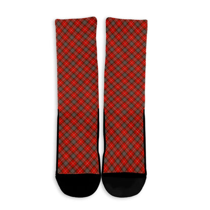 Fraser Weathered Tartan Plaid Crew Socks