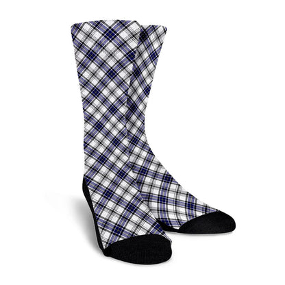 Hannay Modern Tartan Plaid Crew Socks