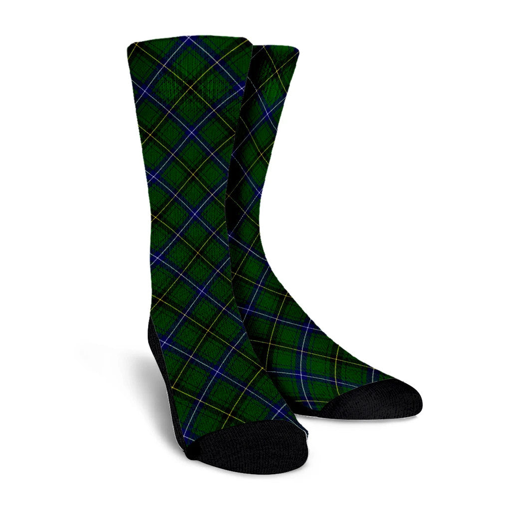 Henderson Modern Tartan Plaid Crew Socks