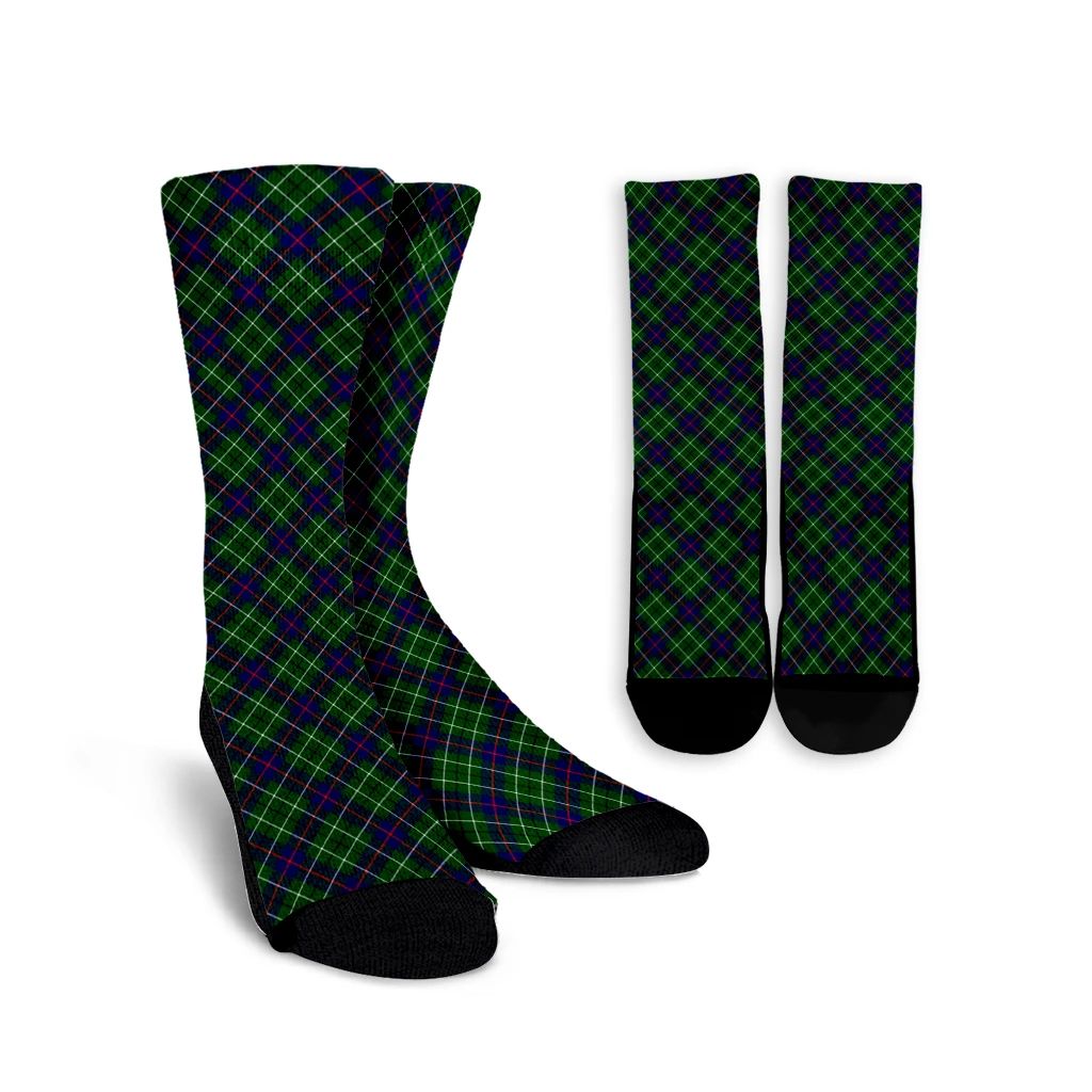 Duncan Modern Tartan Plaid Crew Socks