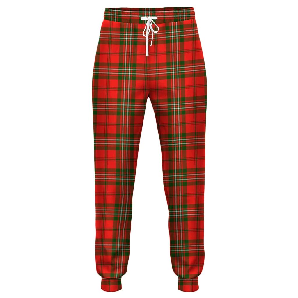 Morrison Red Modern Tartan Classic Jogger Pants