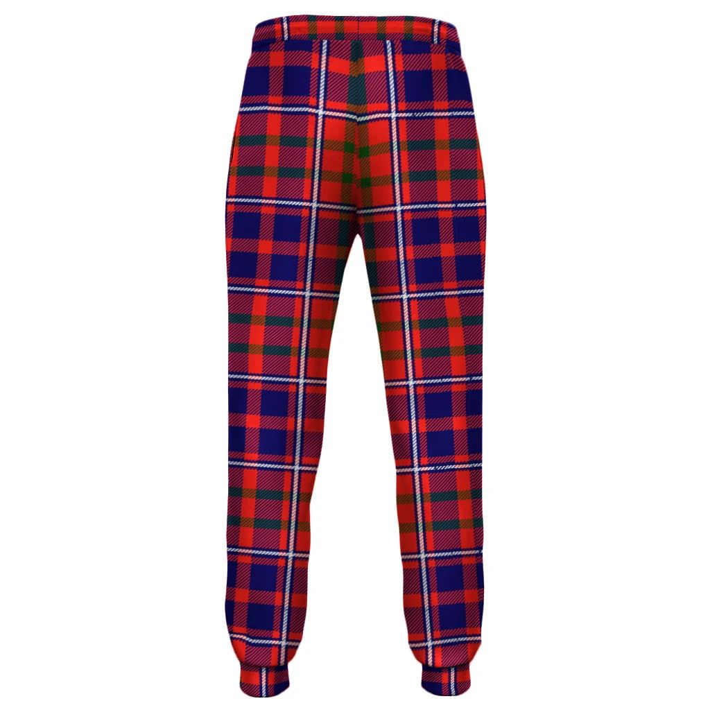 Stewart Muted Blue Tartan Classic Jogger Pants