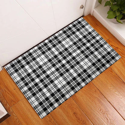 Scott Black & White Modern Tartan Classic Door Mat