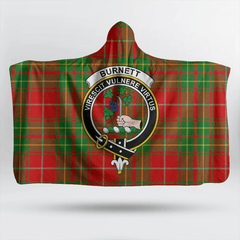 Burnett Ancient Tartan Crest Hooded Blanket
