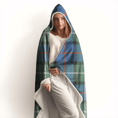 Davidson of Tulloch Tartan Crest Hooded Blanket