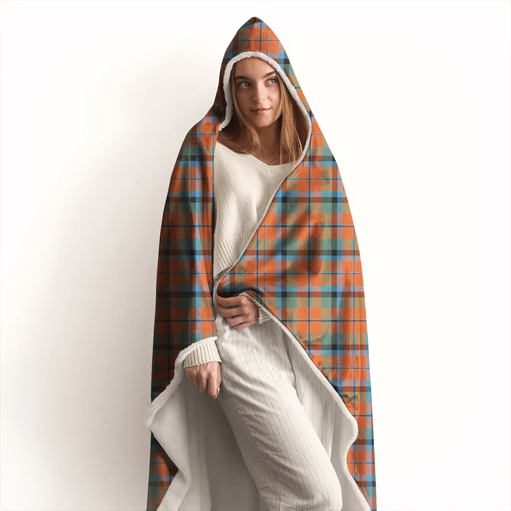 Watson Modern Tartan Crest Hooded Blanket